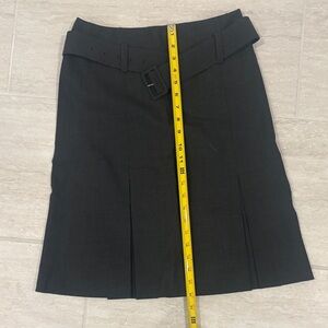 Theory Charcoal Pleated Skirt with Belt size 0